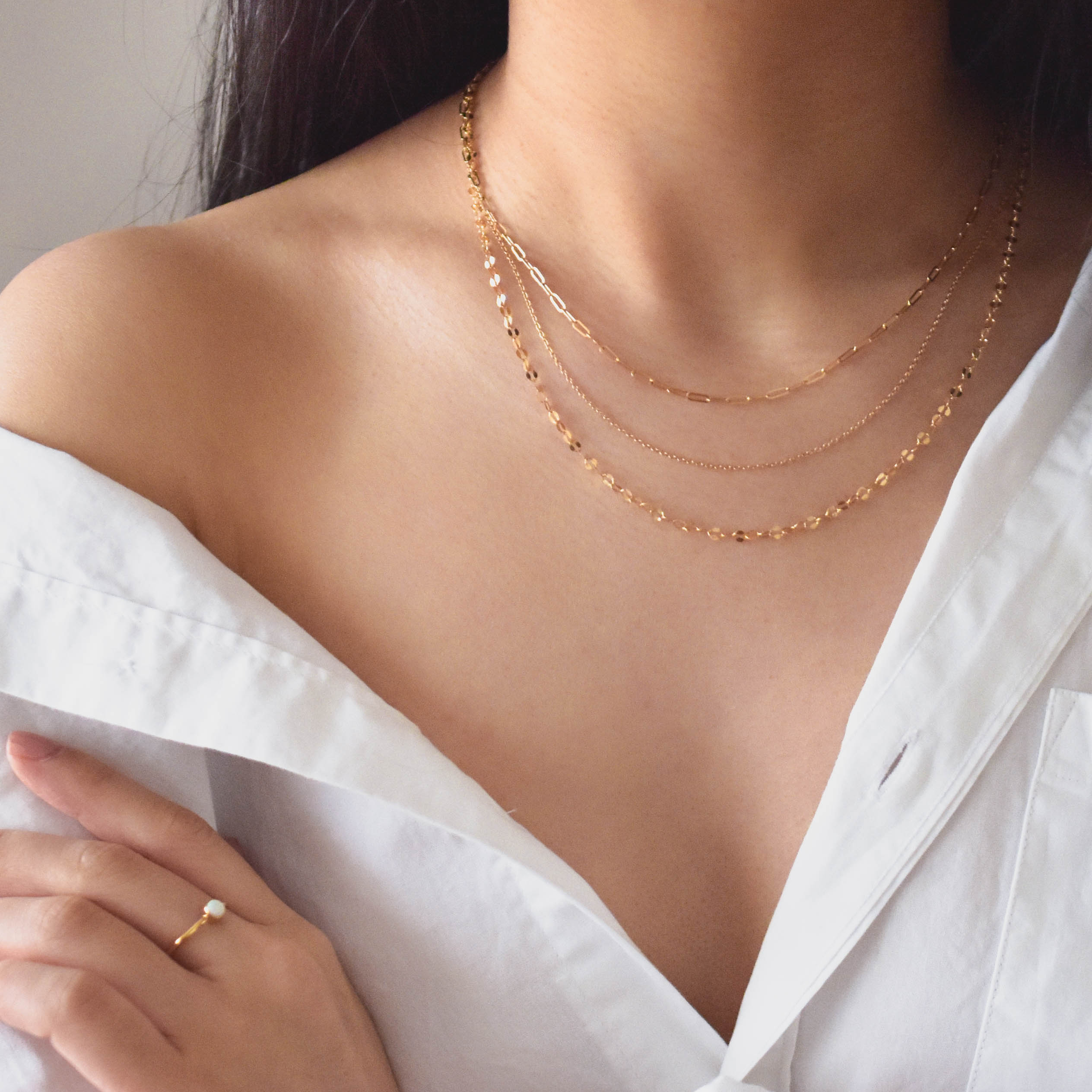 Gold Layering Necklace Set – Vedern
